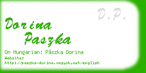 dorina paszka business card
